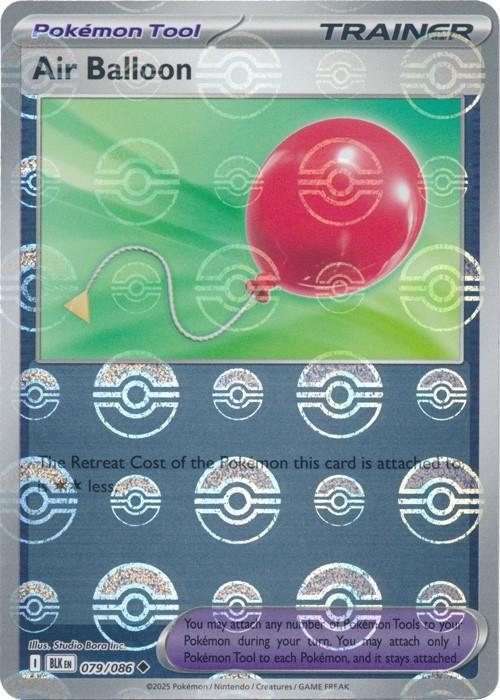 2025 Pokémon | Air Balloon 079/086 | Black Bolt Poké Ball Reverse Holo