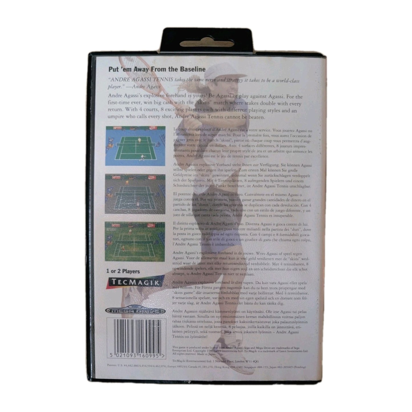 Andre Agassi Tennis | Sega Mega Drive | Complete In Box | CIB | With Manual2
