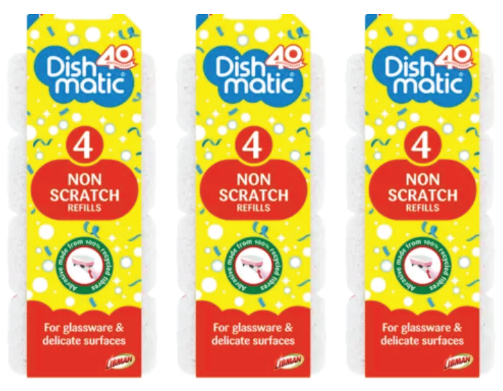 Dishmatic Non-Scratch Scourer Refills | Cleaning Refills | Multi Pack