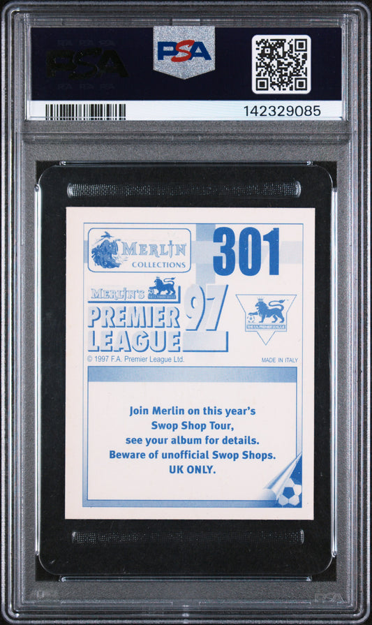 1996 Merlin | Ryan Giggs #301 | Foil Sticker | PSA 9 Mint