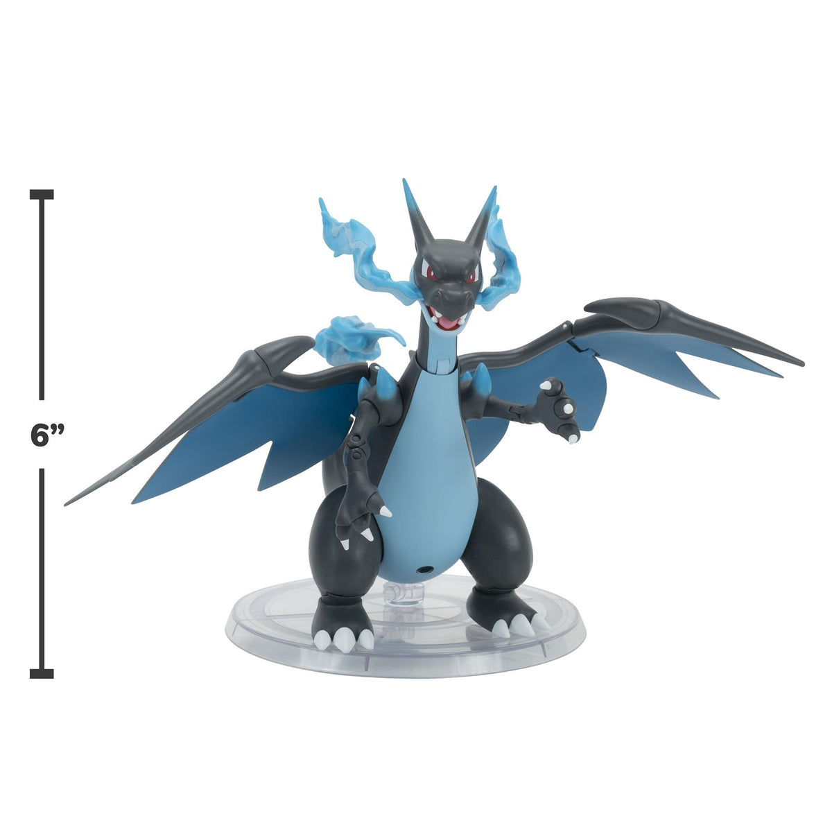 Pokémon Select Mega Charizard X | 6” Super Articulated Figure | Trainer Team Series