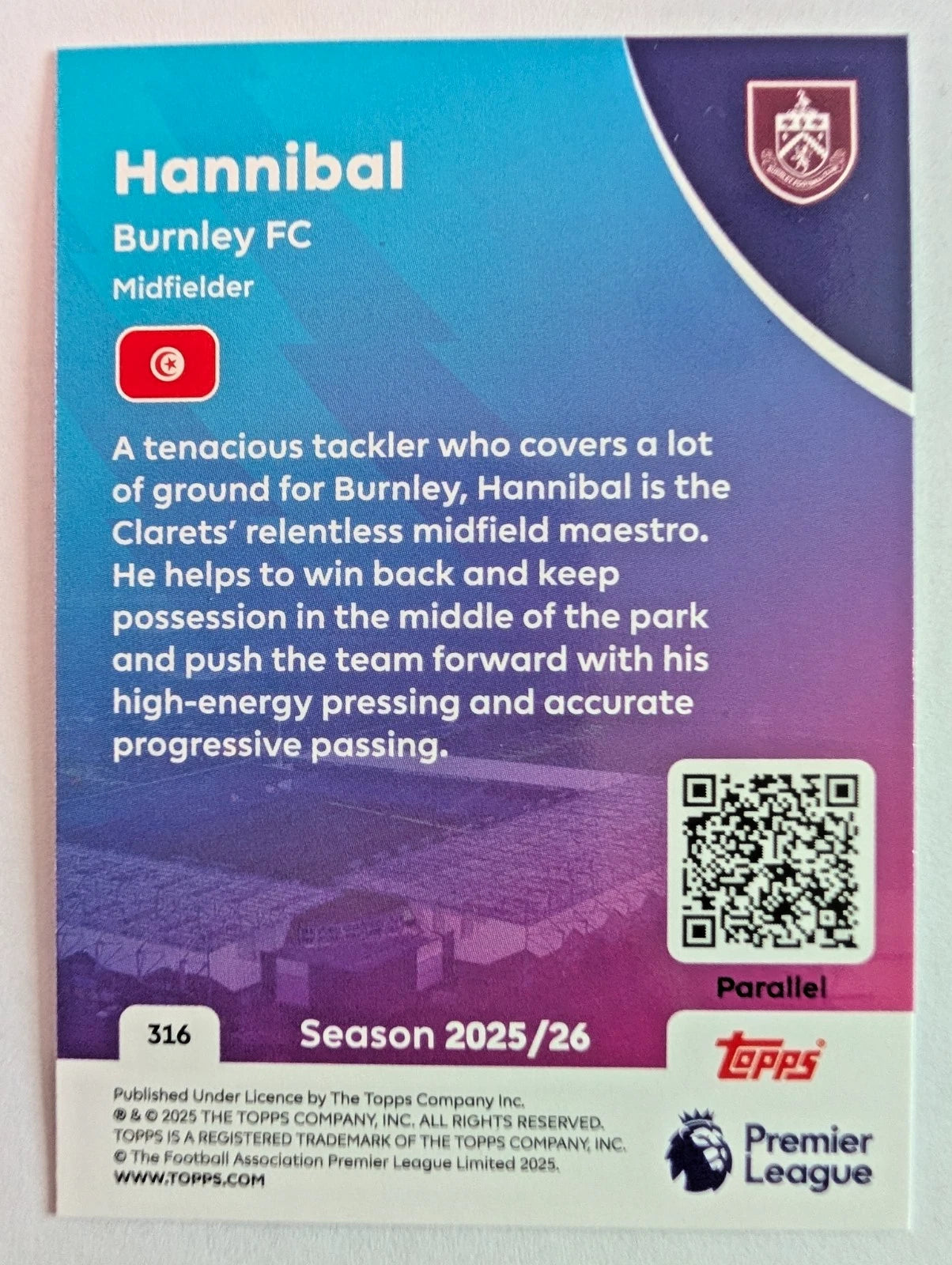 Hannibal | Gold Parallel /299 | Topps Premier League 2025/26