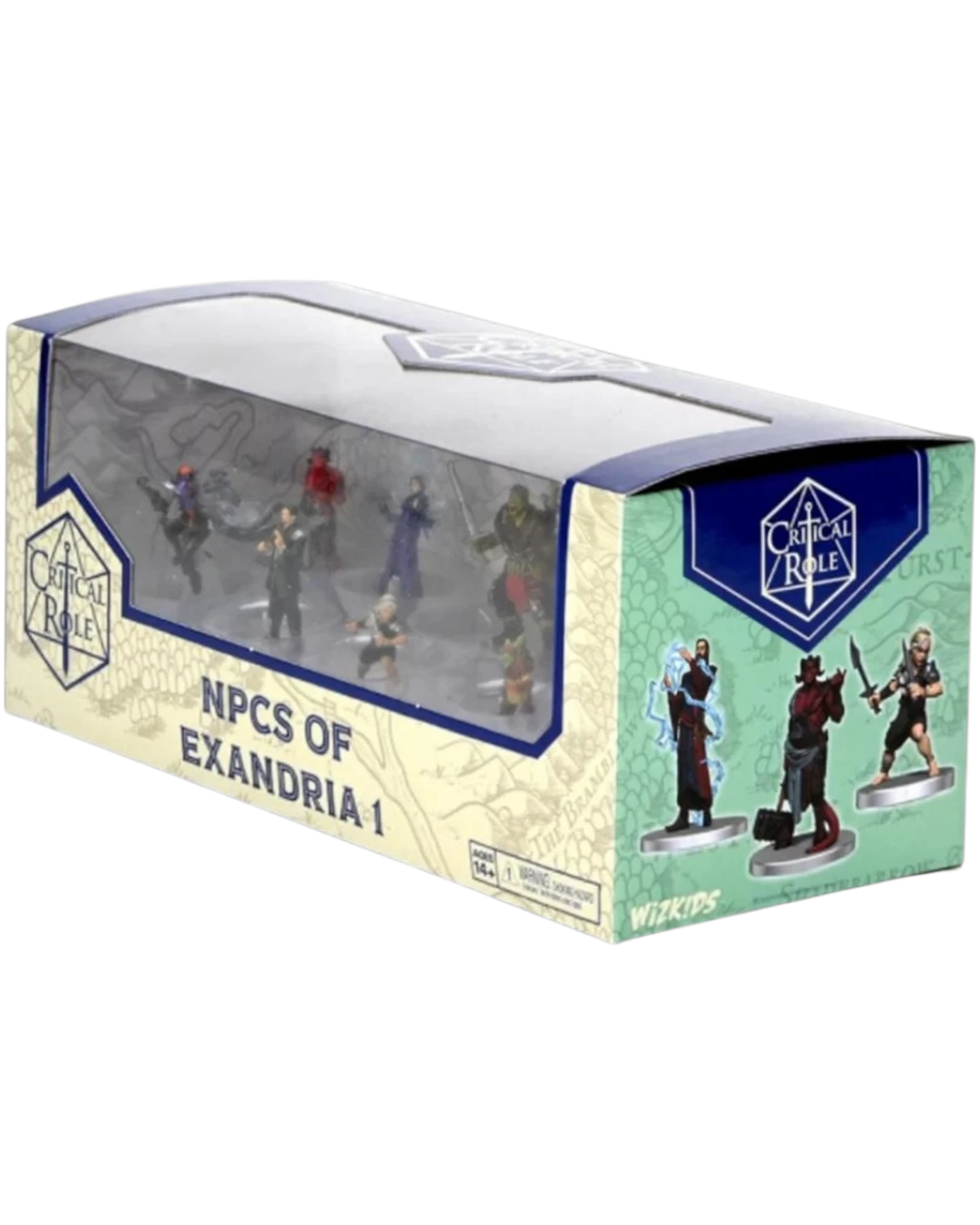 VaultifyUK Critical Role NPCs of Exandria 1 boxed set featuring ten pre-painted tabletop gaming miniatures.