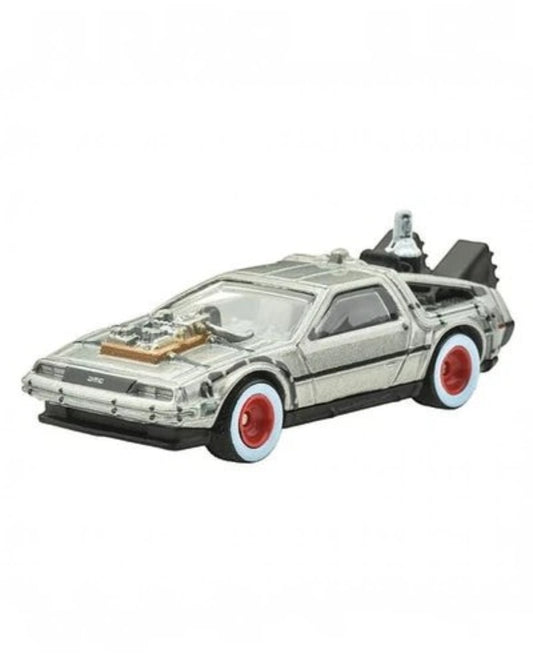 VaultifyUK Hot Wheels Premium DeLorean Time Machine from Back to the Future Part III with 1955 Old West modifications