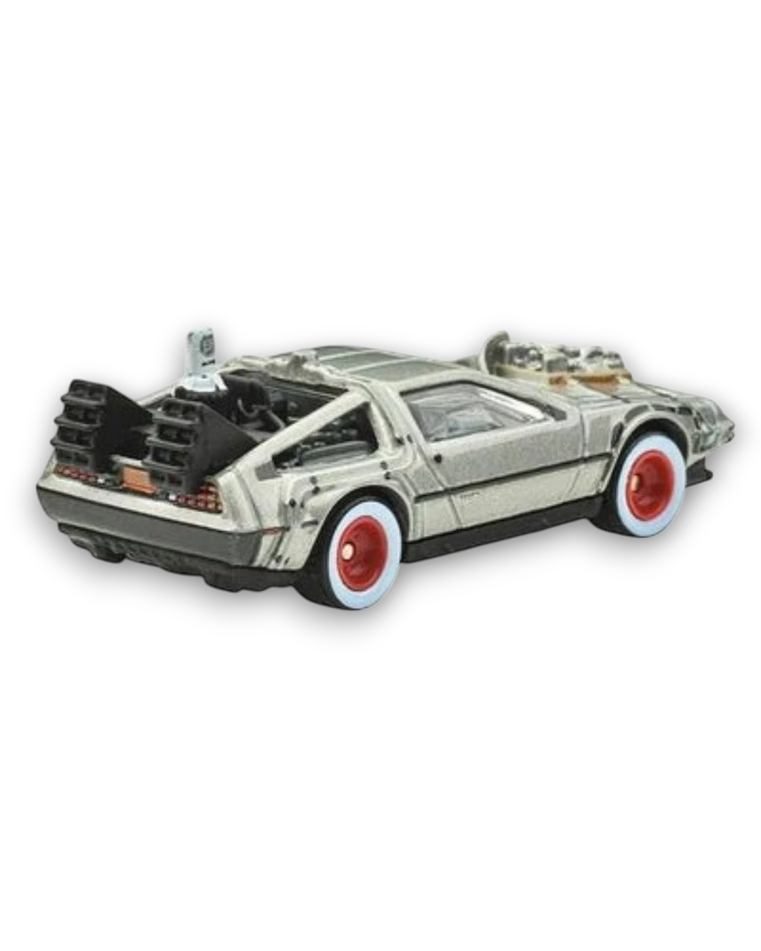 VaultifyUK Hot Wheels Premium DeLorean Time Machine from Back to the Future Part III with red wheels and metal body