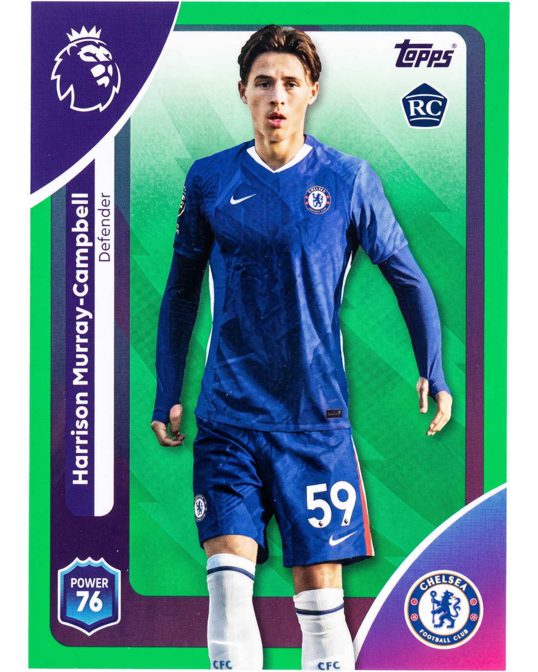 VaultifyUK Harrison Murray-Campbell 2025/26 Topps Premier League Green Parallel rookie football card