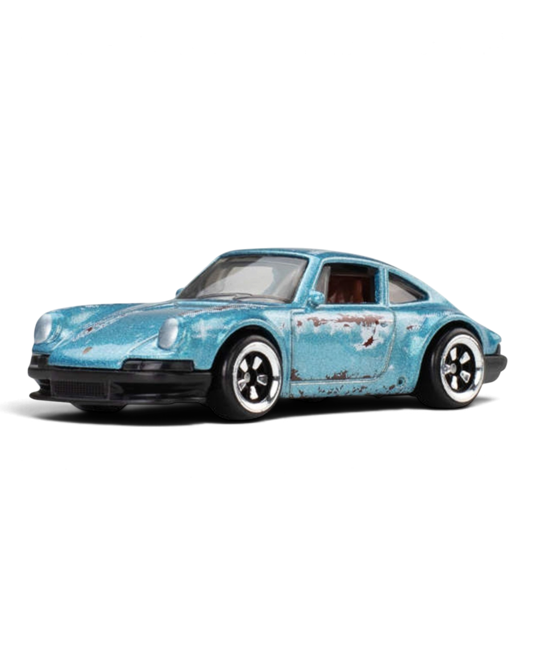 VaultifyUK Hot Wheels Silver Series 1971 Porsche 911 die-cast car in metallic blue with vintage weathered finish