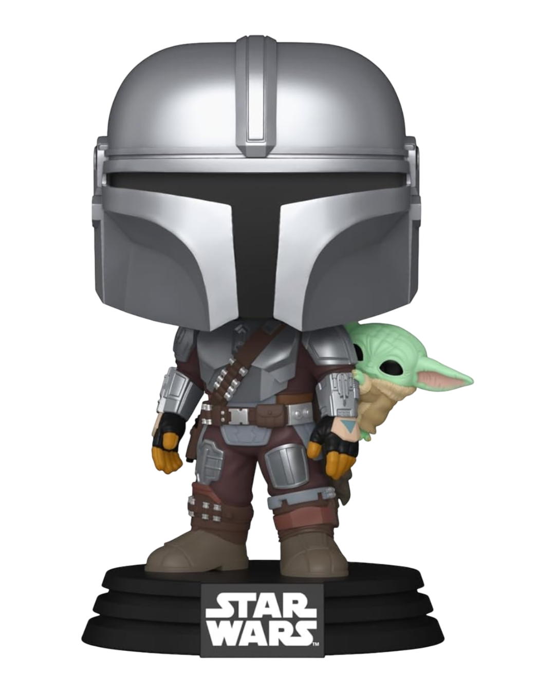 VaultifyUK Funko Pop! The Mandalorian and Grogu vinyl bobblehead figure with silver beskar armor
