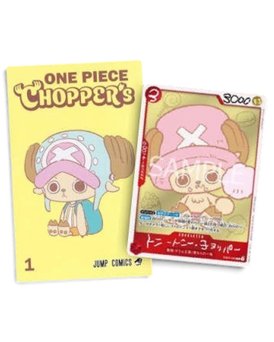 VaultifyUK One Piece Chopper's Vol 1 manga book and exclusive EB02-003 Tony Tony Chopper promo card in Japanese