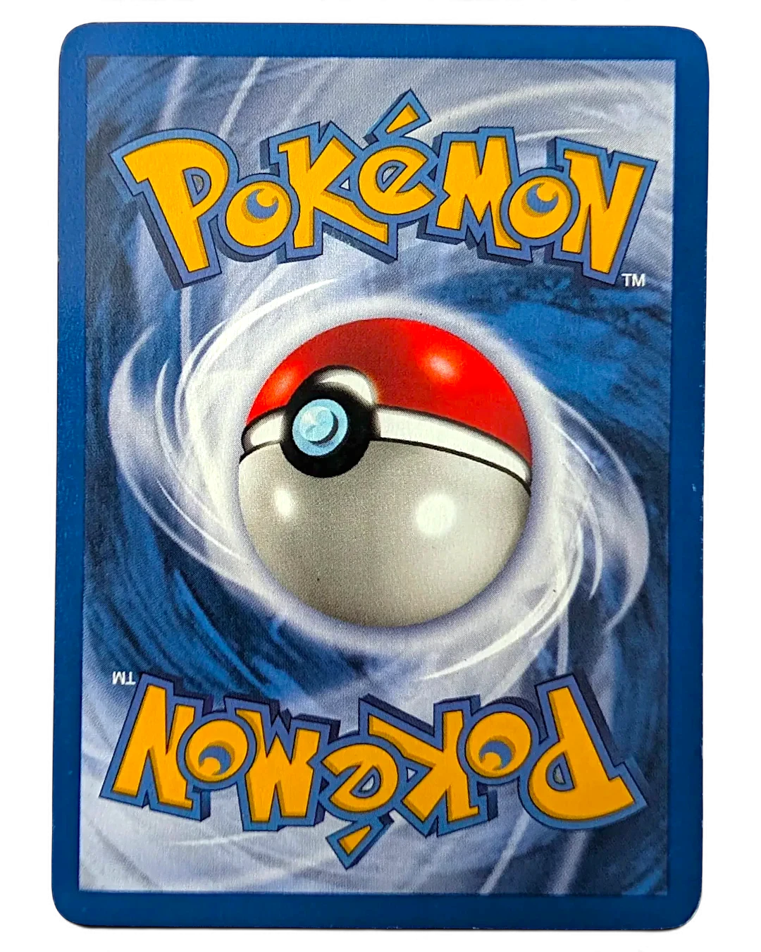 VaultifyUK Pokémon TCG Base Set card back featuring the classic blue swirl and Poké Ball design