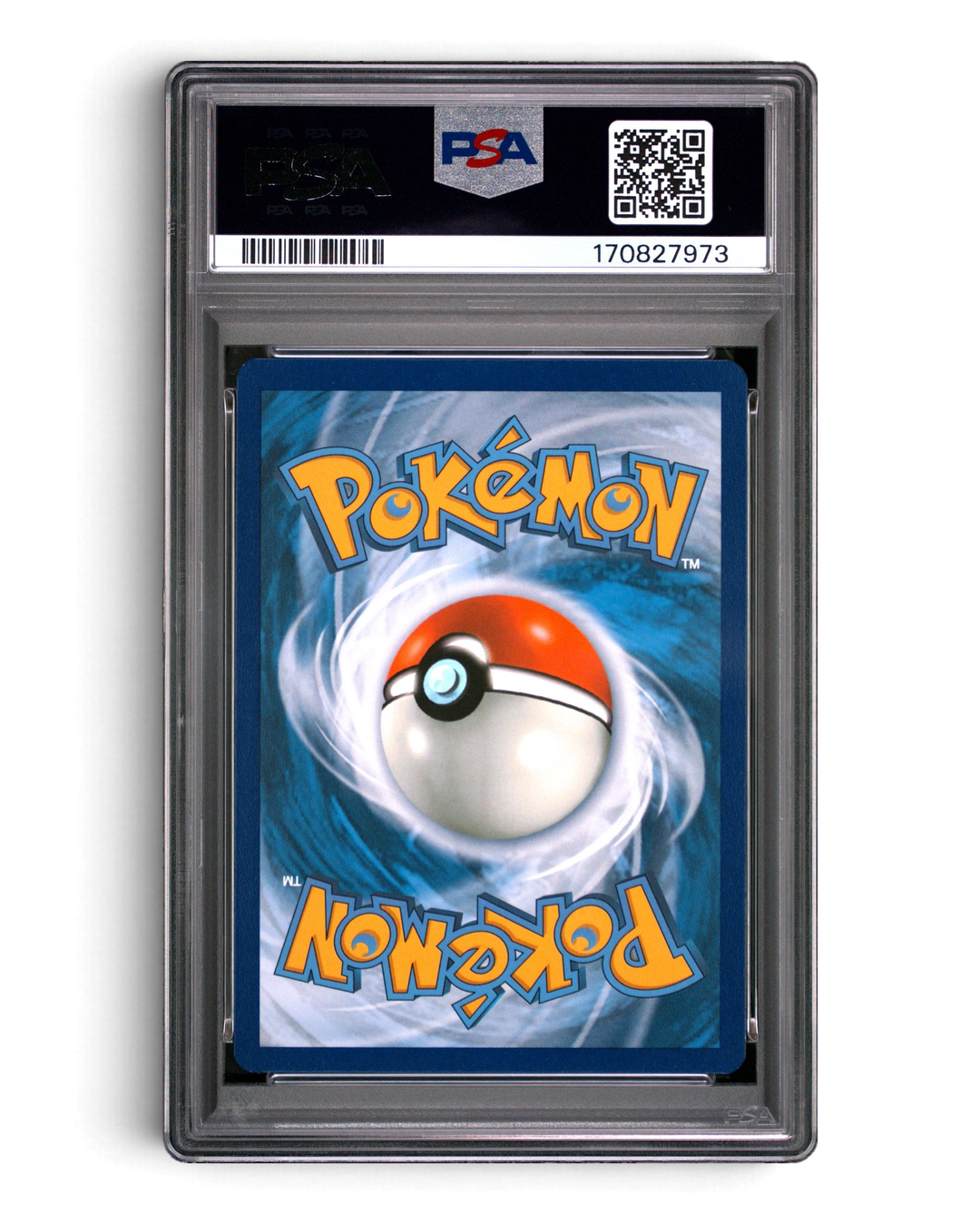 VaultifyUK graded PSA 8 Pokémon Kingdra ex SVP 131 card back in a protective plastic slab