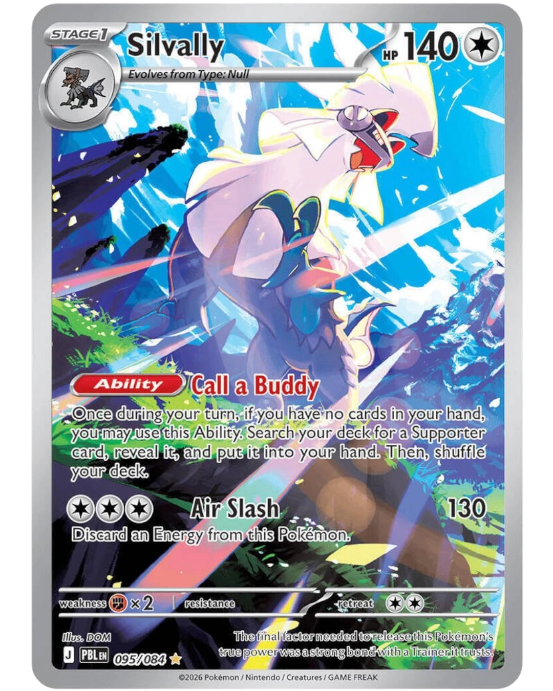 VaultifyUK Pokémon TCG Silvally 095/084 Pitch Black full-art illustration rare card featuring dynamic artwork