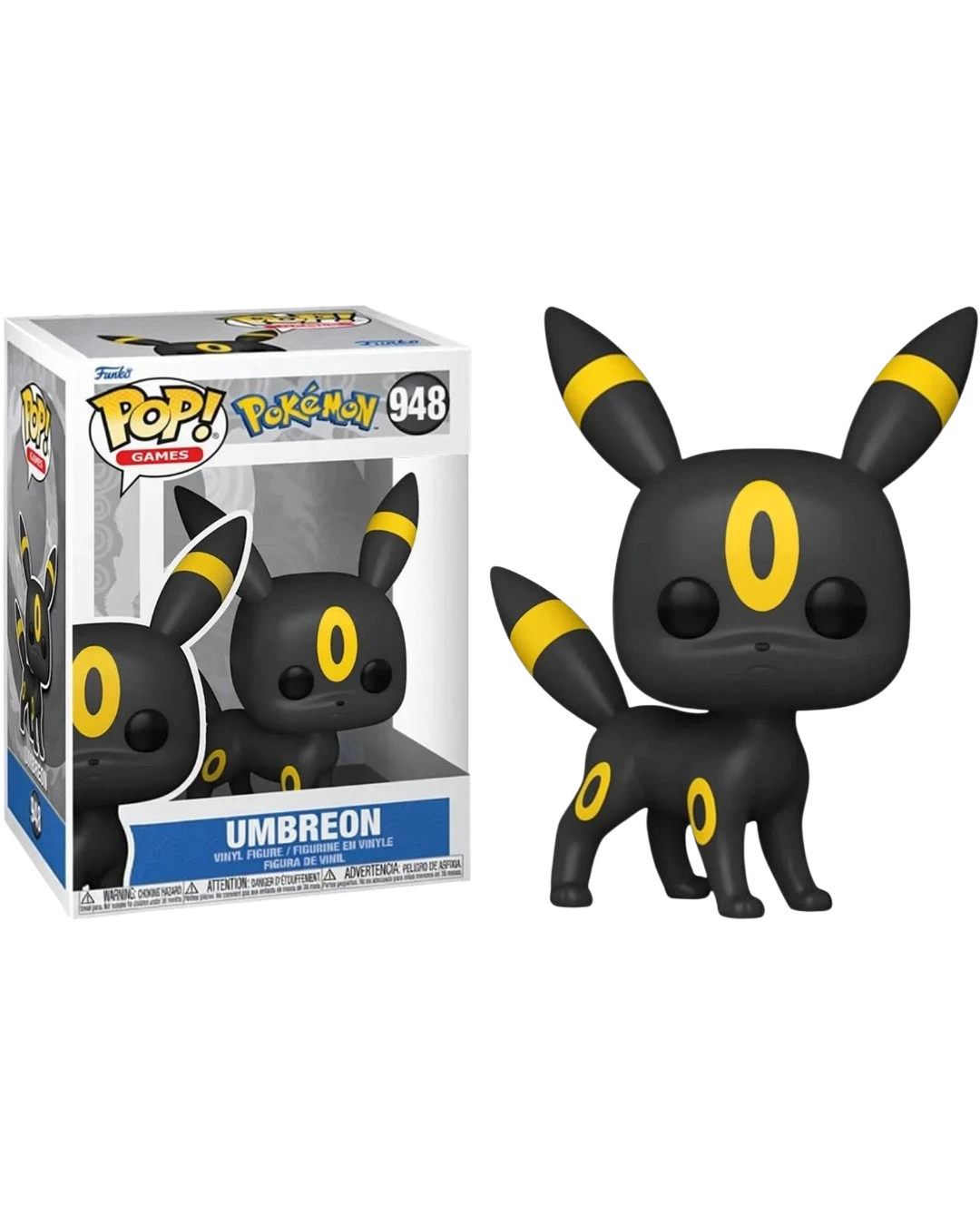 VaultifyUK Funko Pop! Games Umbreon #948 vinyl figure with yellow rings in its original window display box