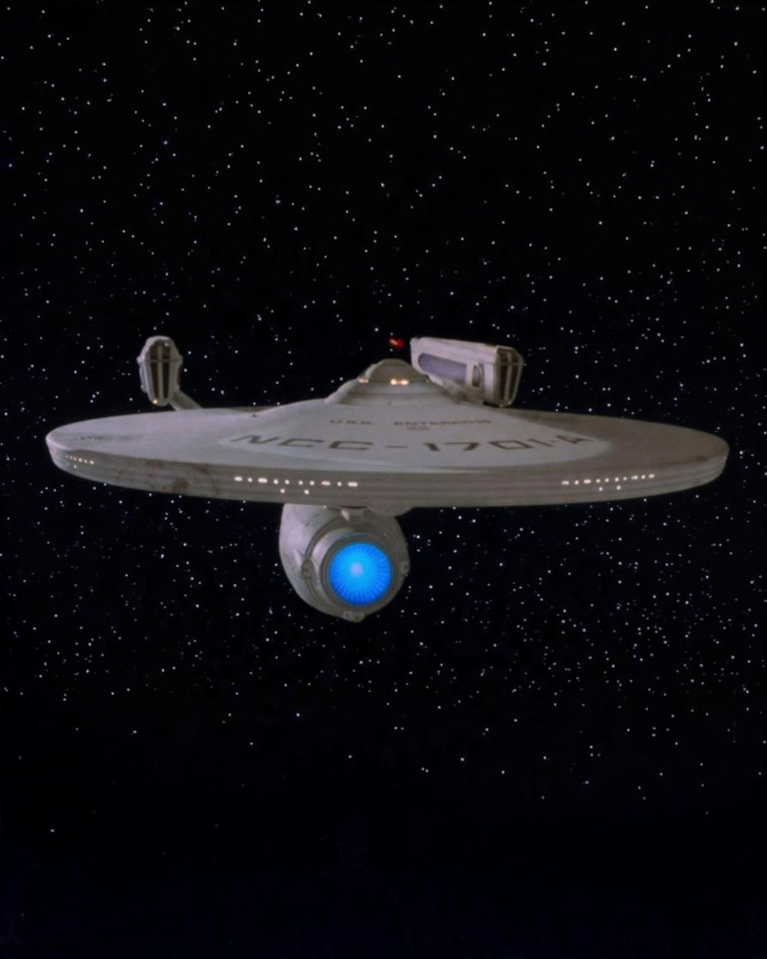 VaultifyUK die-cast U.S.S. Enterprise NCC-1701-A model from Star Trek VI against a starry space background