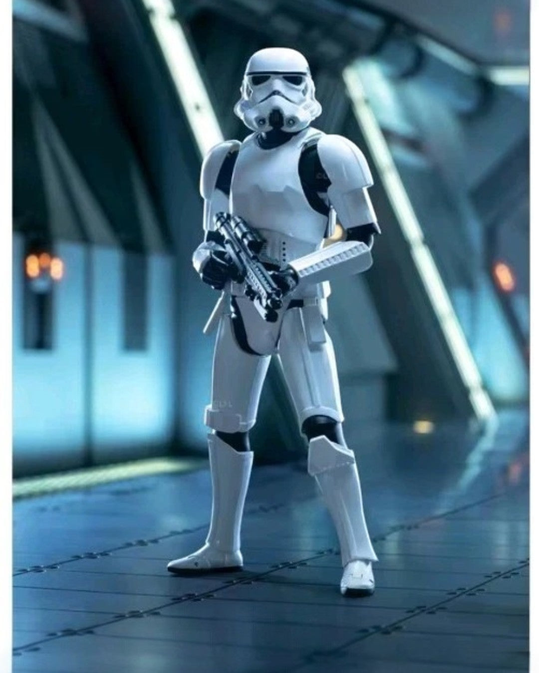 VaultifyUK ZD Toys 1/10 scale Stormtrooper action figure in iconic white and black armor holding a blaster rifle