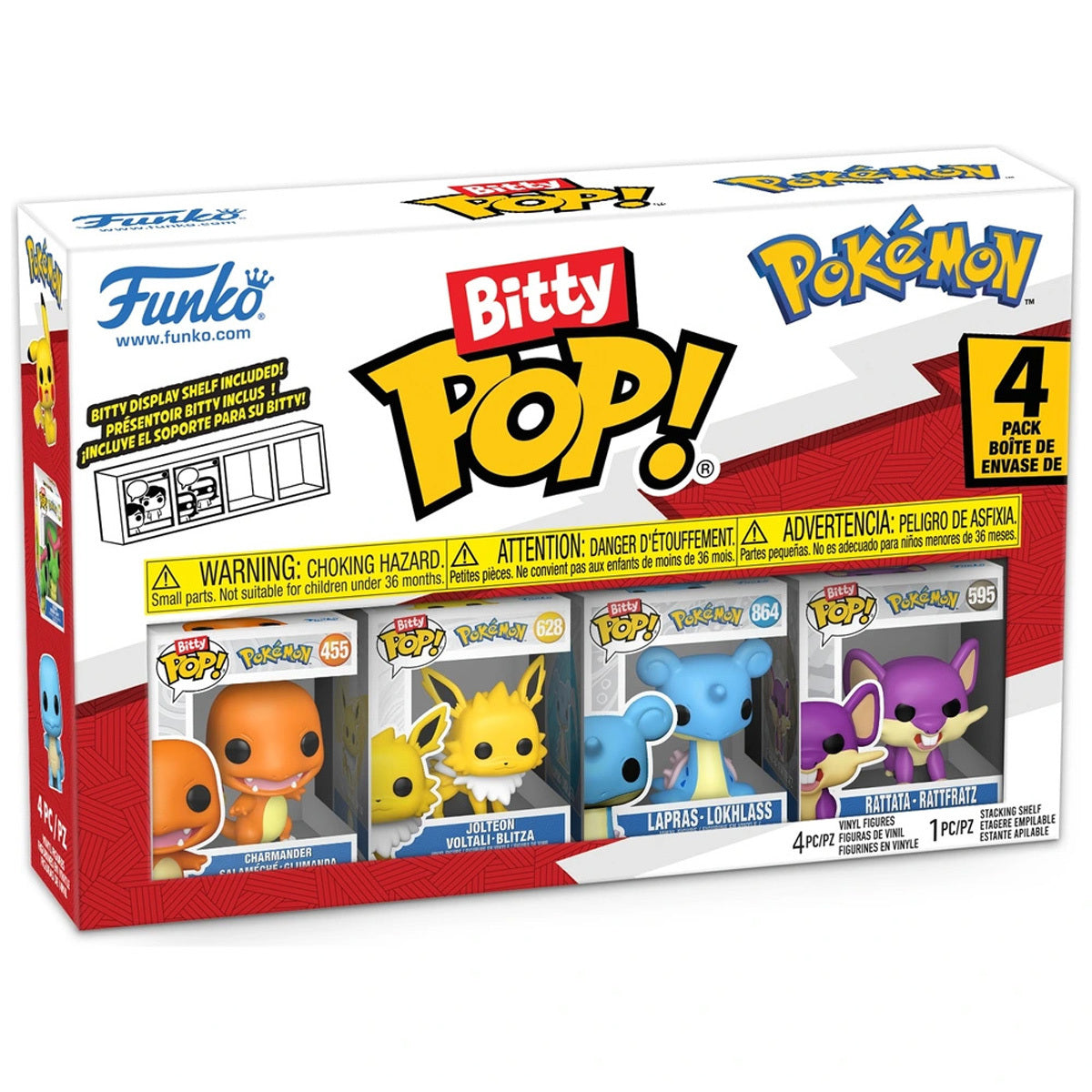 Funko Bitty POP! Pokemon 4-Pack | Mini Figures | Bulbasaur Charmander Squirtle