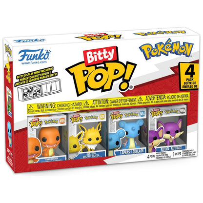 Funko Bitty POP! Pokemon 4-Pack | Mini Figures | Bulbasaur Charmander Squirtle