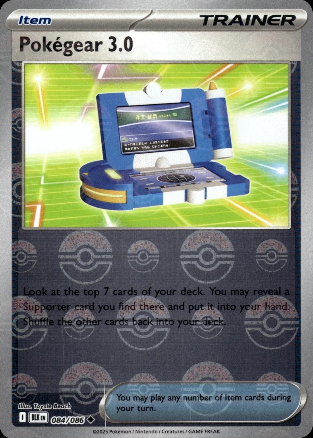 Pokémon TCG | Pokégear 3.0 084/086 | Black Bolt Poké Ball Reverse Holo | NM