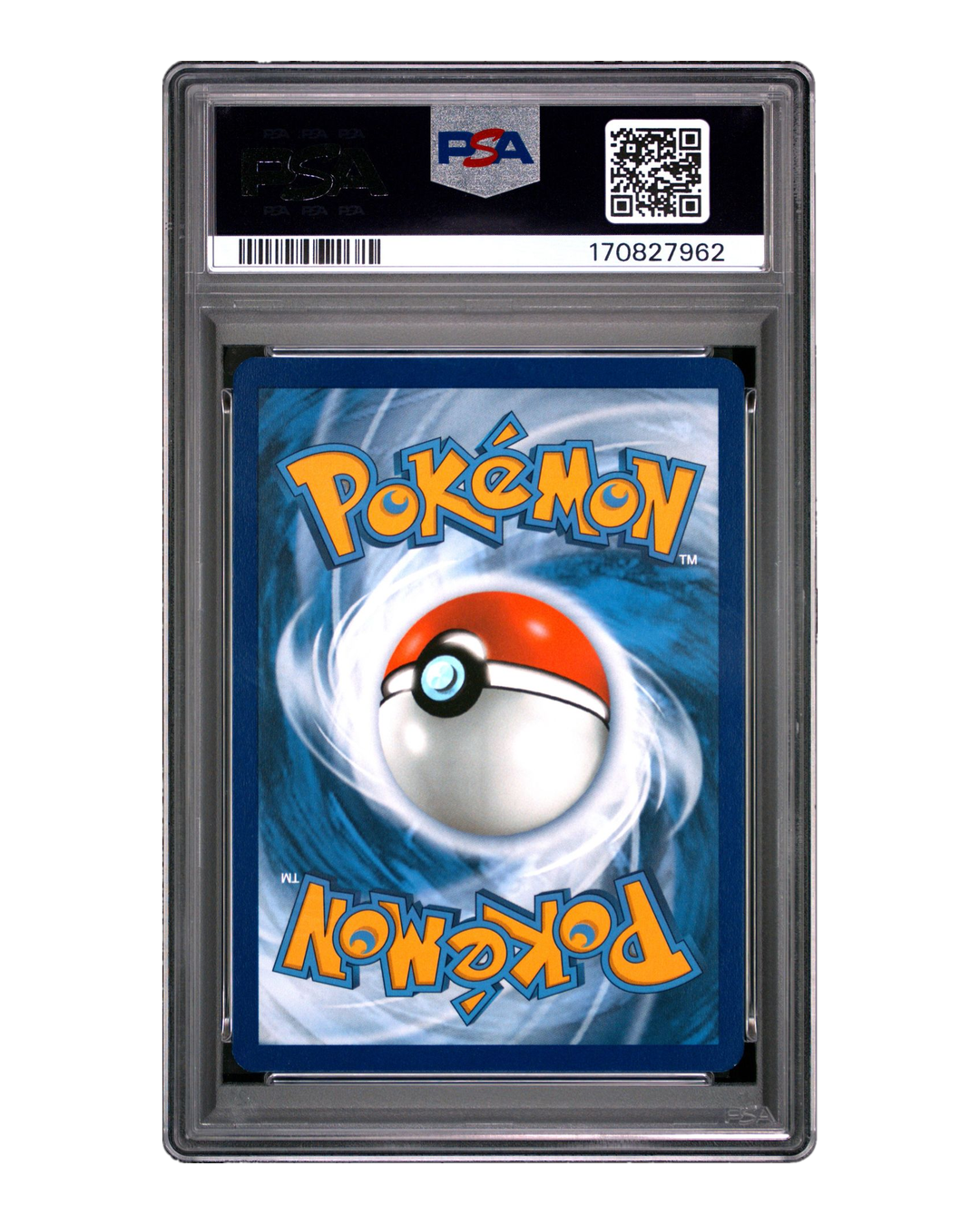 PSA 8 NM-MT Galarian Moltres SWSH284 Crown Zenith Tin Promo graded slab, cert 170827962, back