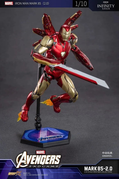 Marvel Iron Man MK85 2.0 LED Light-Up Figure | ZD Toys | 1/10 Scale 18cm