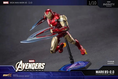 Marvel Iron Man MK85 2.0 LED Light-Up Figure | ZD Toys | 1/10 Scale 18cm