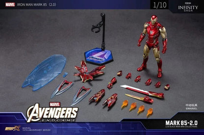 Marvel Iron Man MK85 2.0 LED Light-Up Figure | ZD Toys | 1/10 Scale 18cm