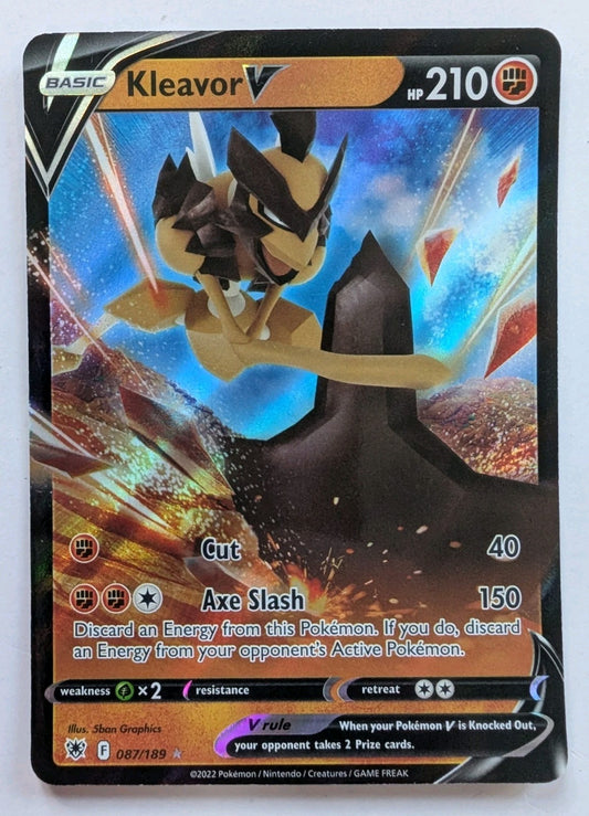 Pokémon TCG - Kleavor V - 087/189 - SWSH Astral Radiance - Holo Ultra Rare - NM0