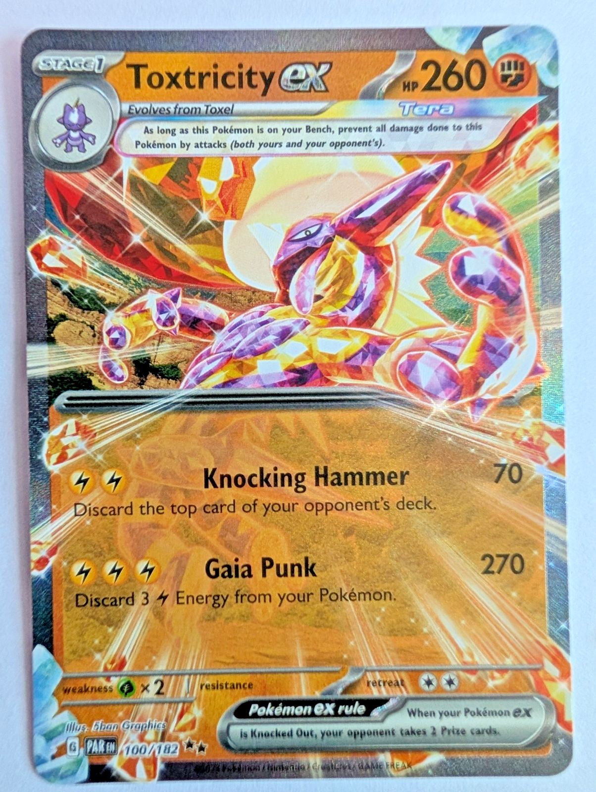 Pokémon TCG | Toxtricity ex Tera | 100/182 | Paradox Rift | NM0