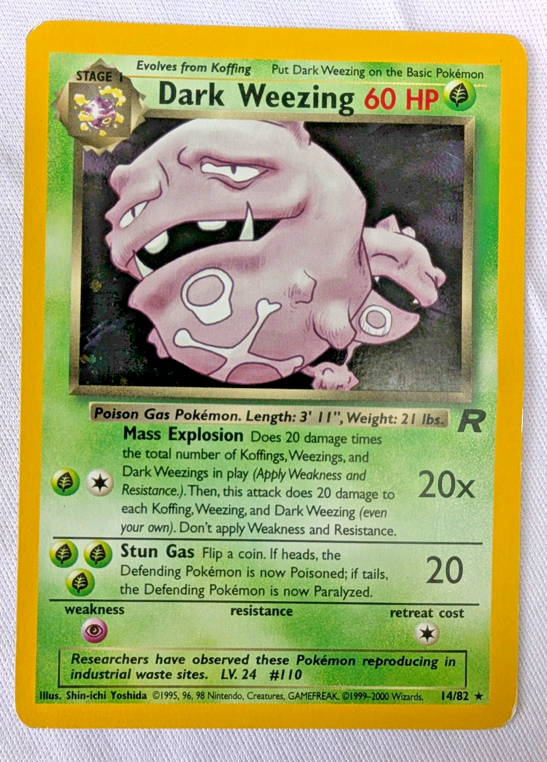 Pokemon TCG - Dark Weezing - 14/82 - Team Rocket - Holo Rare – LP0