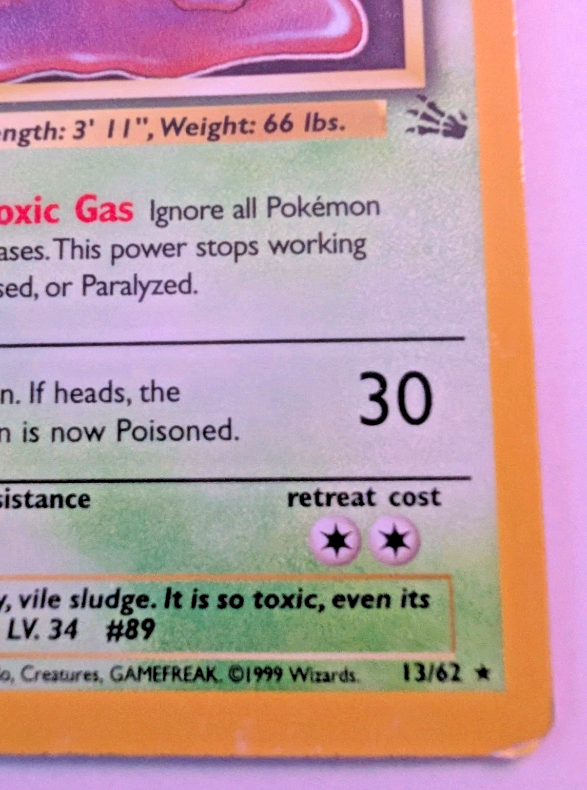 Pokémon TCG - Muk - 13/62 - Fossil - Holo Rare - Unlimited - MP4
