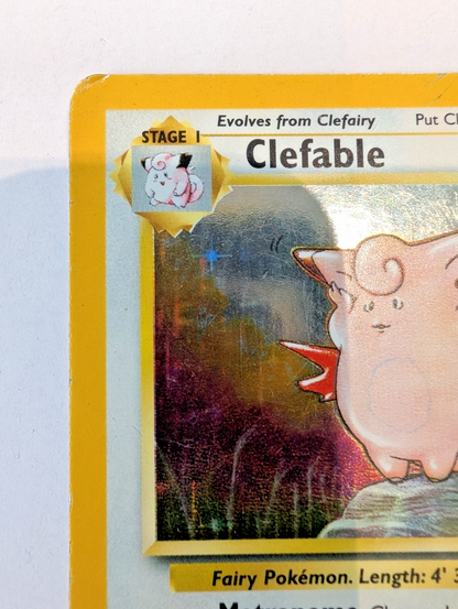 Clefable Pokémon Card 1/64 Jungle Holo Rare, Unlimited, MP Condition2