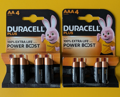 Duracell Household Battery Bundle AA & AAA (4 Packs Total)0