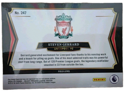 2024-25 Panini Select PL  - Steven Gerrard - Liverpool FC - Field Level - NM1