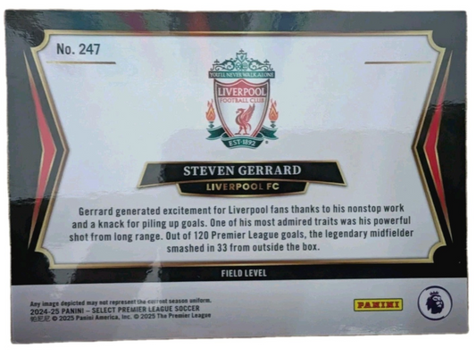 2024-25 Panini Select PL  - Steven Gerrard - Liverpool FC - Field Level - NM1
