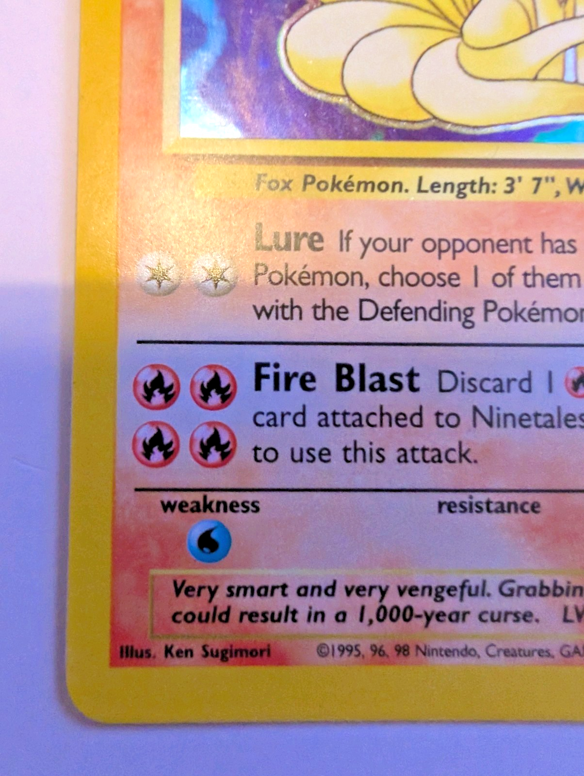 Pokémon TCG - Ninetales - 12/102 - Base Set - Holo Rare - Unlimited - LP4
