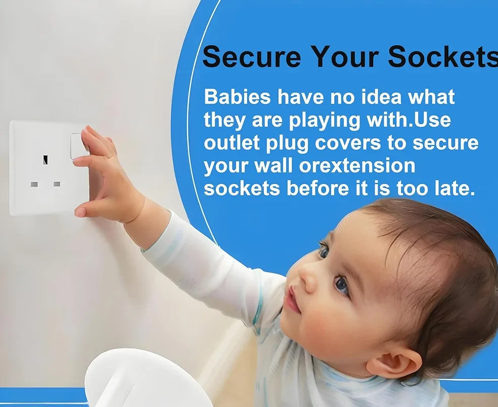 Pack of 5 UK 3 Pin Child Safety Blanking Plug Socket Cover Protecter2