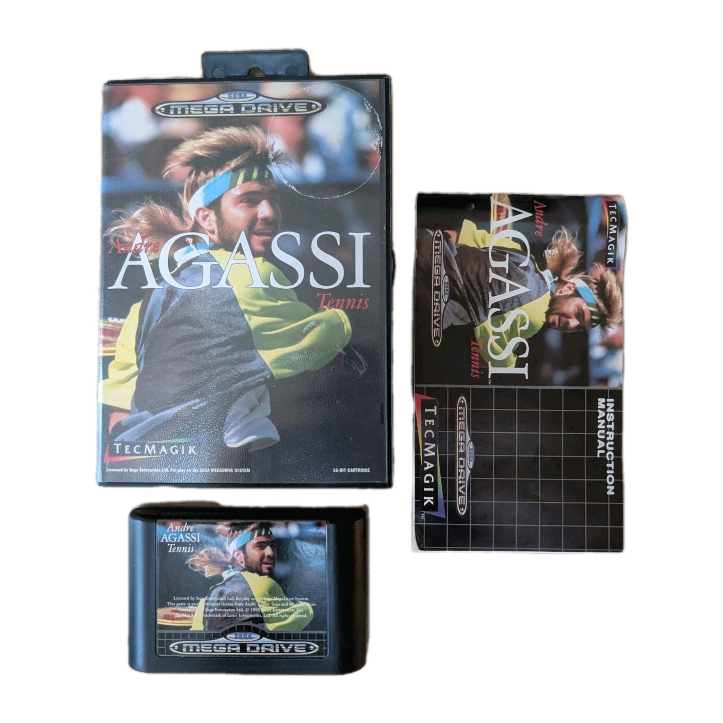 Andre Agassi Tennis | Sega Mega Drive | Complete In Box | CIB | With Manual1