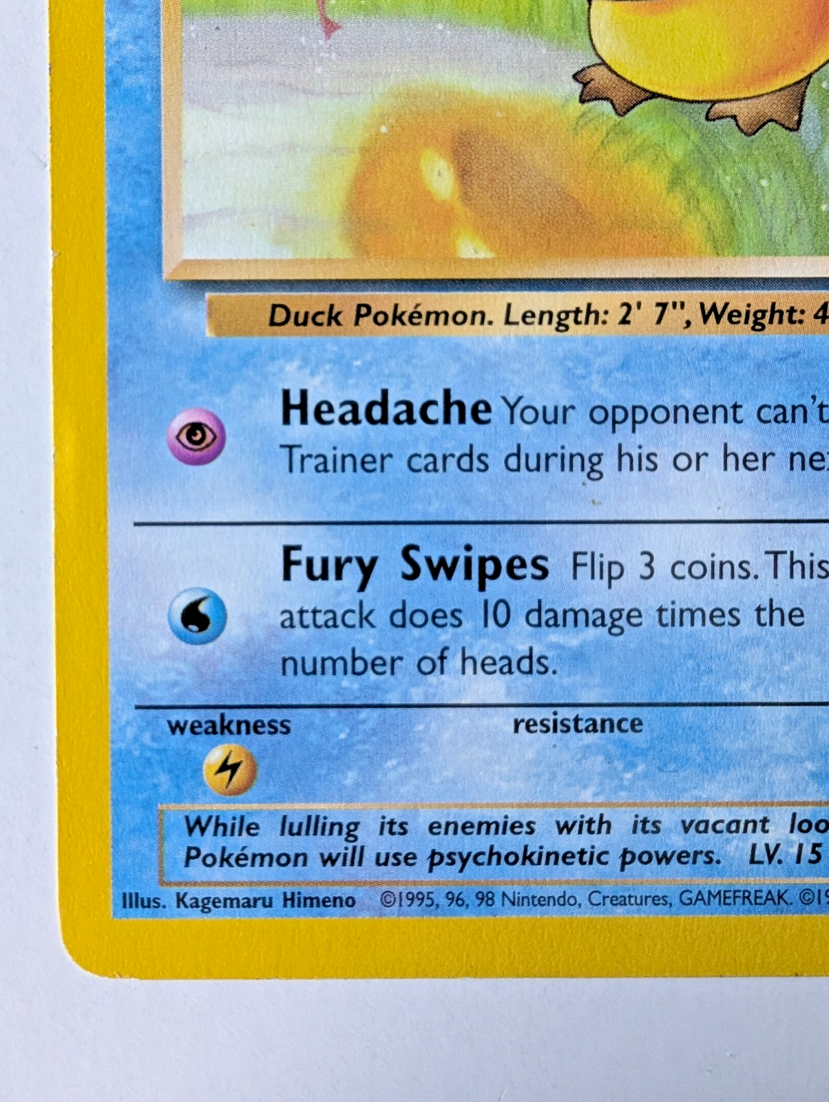 Pokémon TCG - Fossil Evolution Set – Psyduck & Golduck 1999 WOTC Vintage - LP-NM4