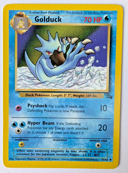 Pokémon TCG - Fossil Evolution Set – Psyduck & Golduck 1999 WOTC Vintage - LP-NM11