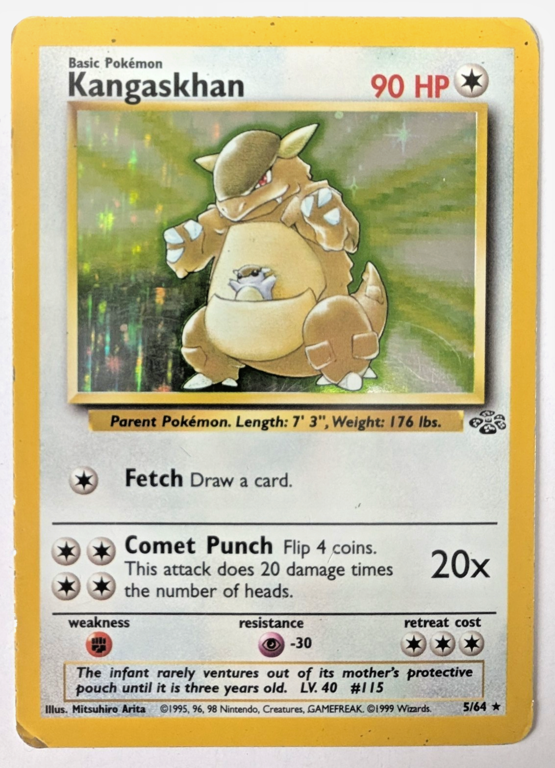 Pokémon TCG - Kangaskhan  - 05/64 - Jungle - Holo Rare - Unlimited - MP0