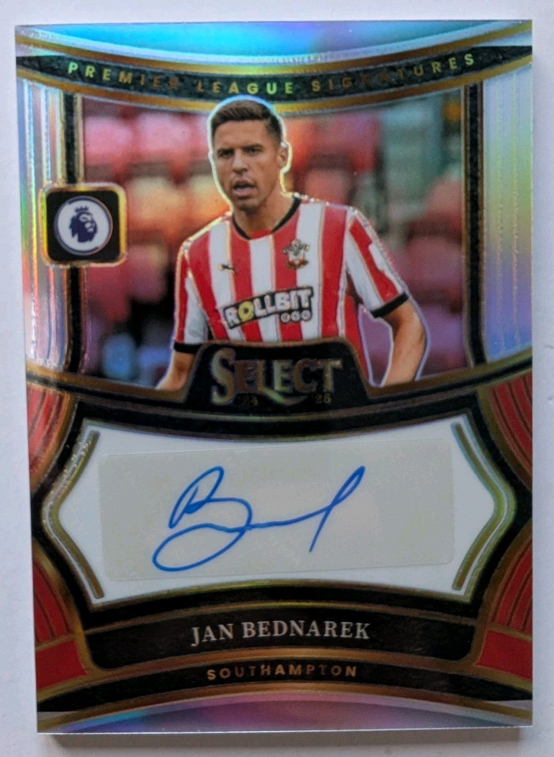 2024/25 Panini Select PL - Jan Bednarek – Southampton – Auto Prizm - NM0
