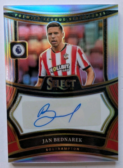 2024/25 Panini Select PL - Jan Bednarek – Southampton – Auto Prizm - NM0