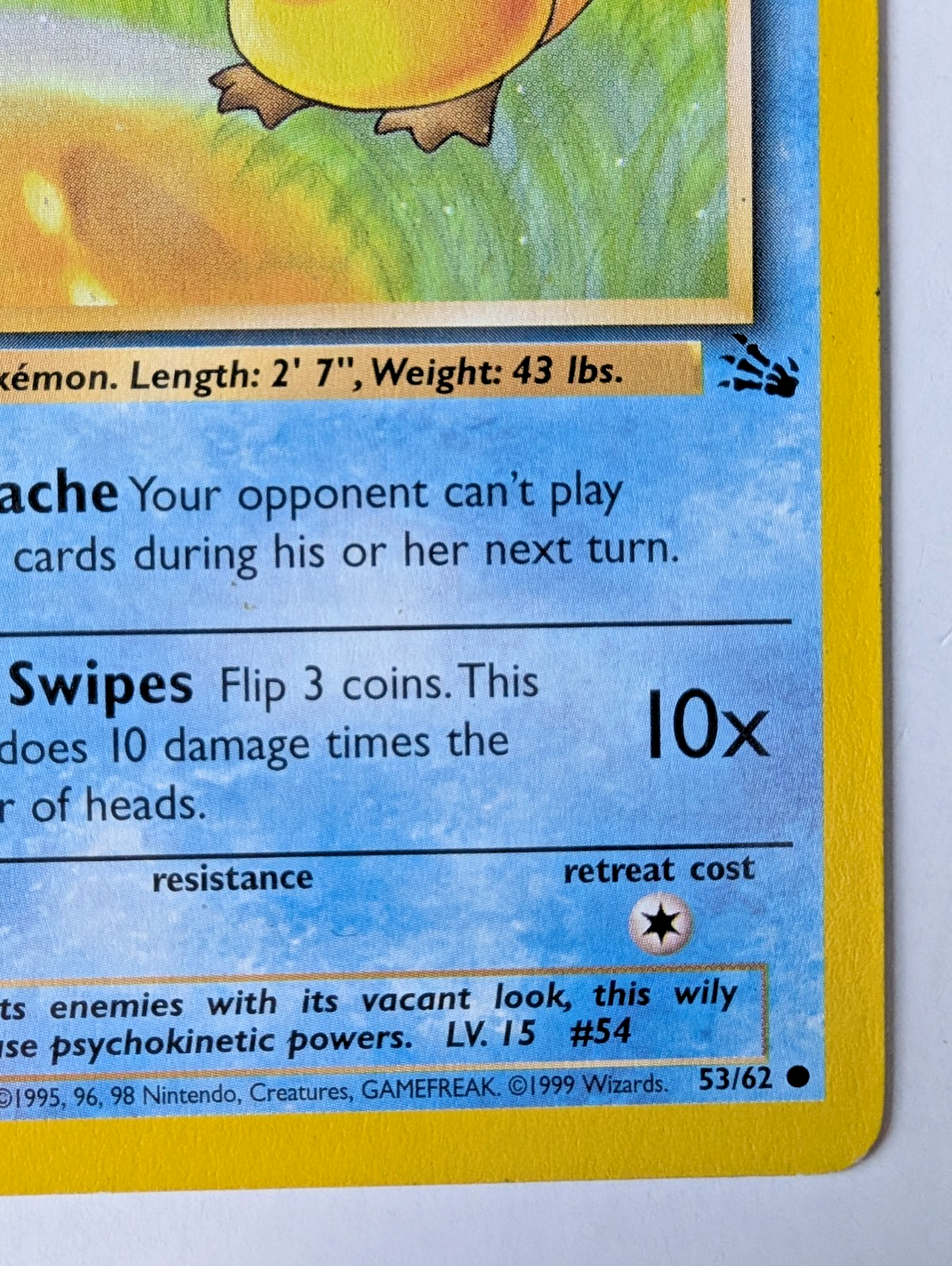 Pokémon TCG - Fossil Evolution Set – Psyduck & Golduck 1999 WOTC Vintage - LP-NM5