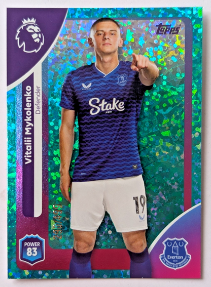Topps Premier League 2025/26 - Vitalii Mykolenko - Everton - Aqua Mojo /499 - NM0