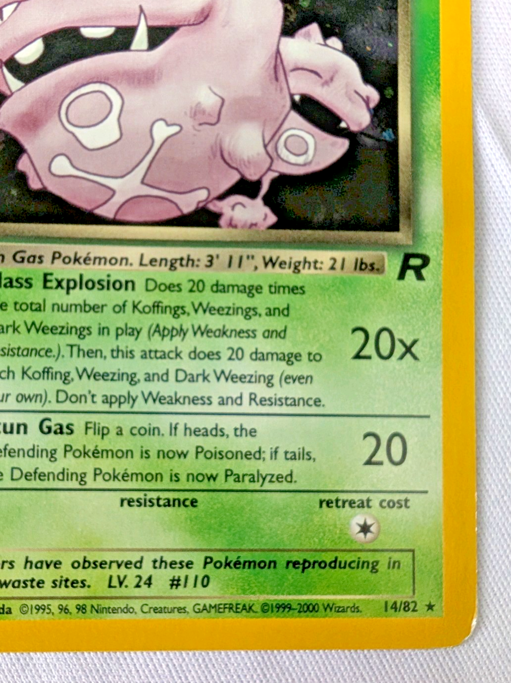 Pokemon TCG - Dark Weezing - 14/82 - Team Rocket - Holo Rare – LP3
