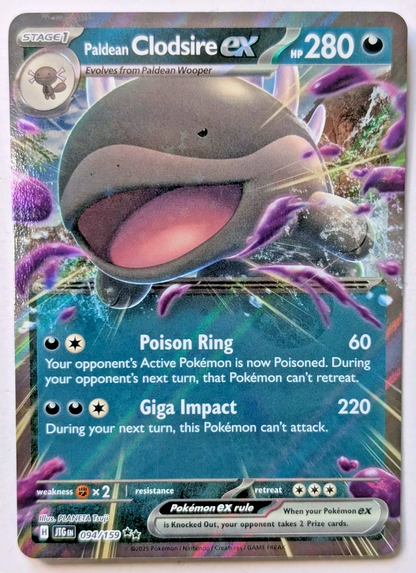 Pokémon TCG – Paldean Clodsire ex – 094/159 – S&V: JT – Holo Double Rare - NM0
