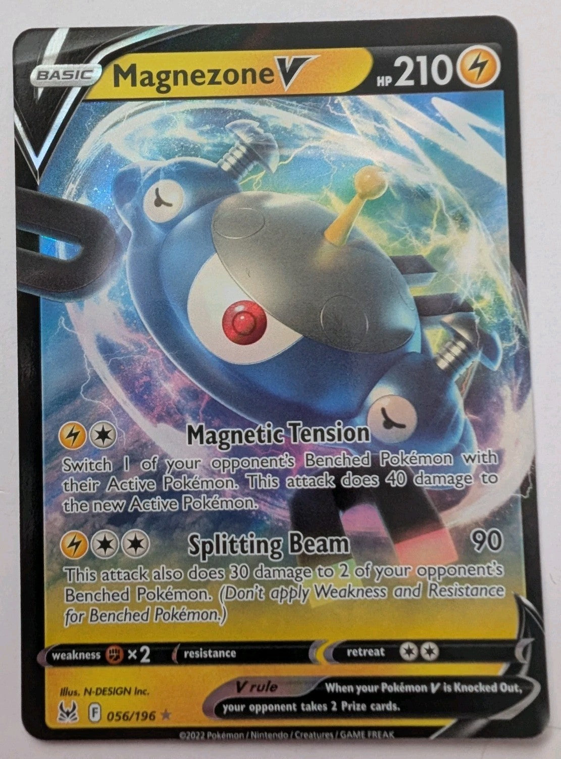 Pokémon TCG - Magnezone V - 056/196 - Lost Origin - Holo Ultra Rare - NM0