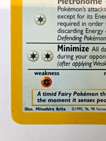 Clefable Pokémon Card 1/64 Jungle Holo Rare, Unlimited, MP Condition6