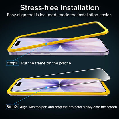 ivoler Screen Protector for iPhone 17/iPhone 16 Pro – 2 Pack Tempered Glass2