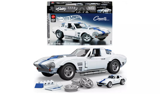 Hot Wheels Elite | Corvette Grand Sport | Mattel Brick Shop | 918 Pieces